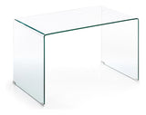 BURANO Desk, Tempered glass, 125x70