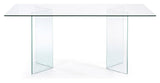 BURANO Dining table, Tempered glass, 90x200