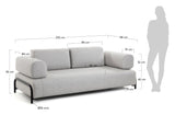 Compo 3-seater sofa, Light gray