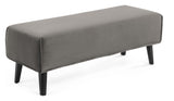 DYLA Bench, Gray velvet, B:111