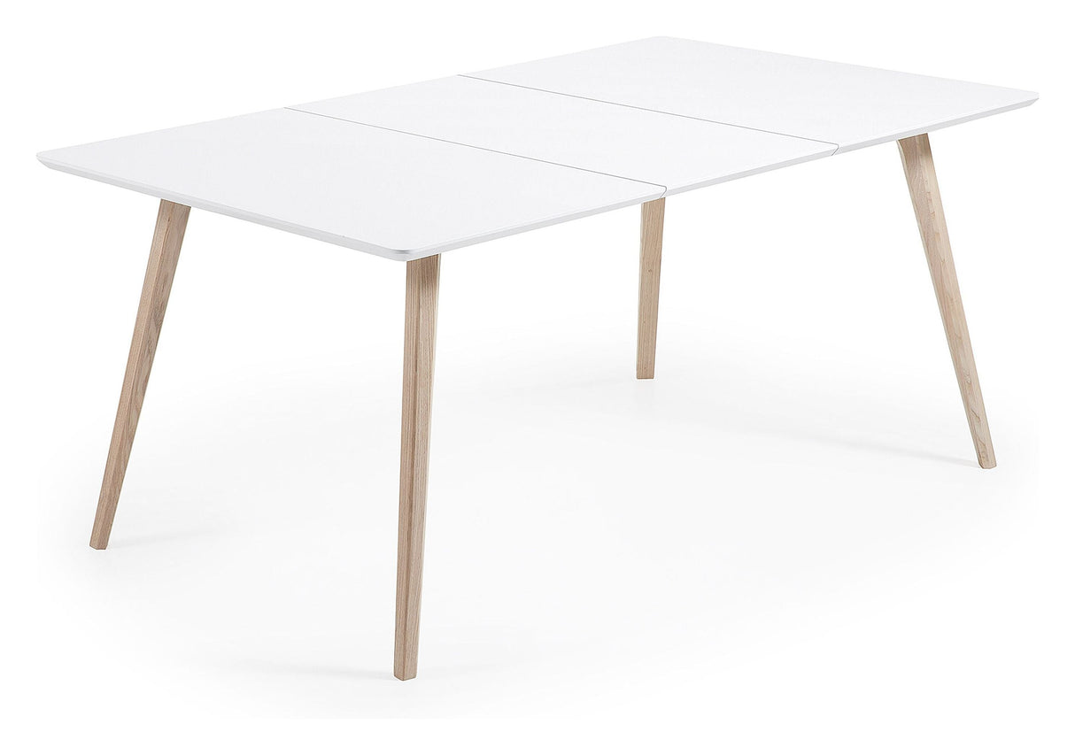 EUNICE Dining table with pull-out, White, 140 - 220x90