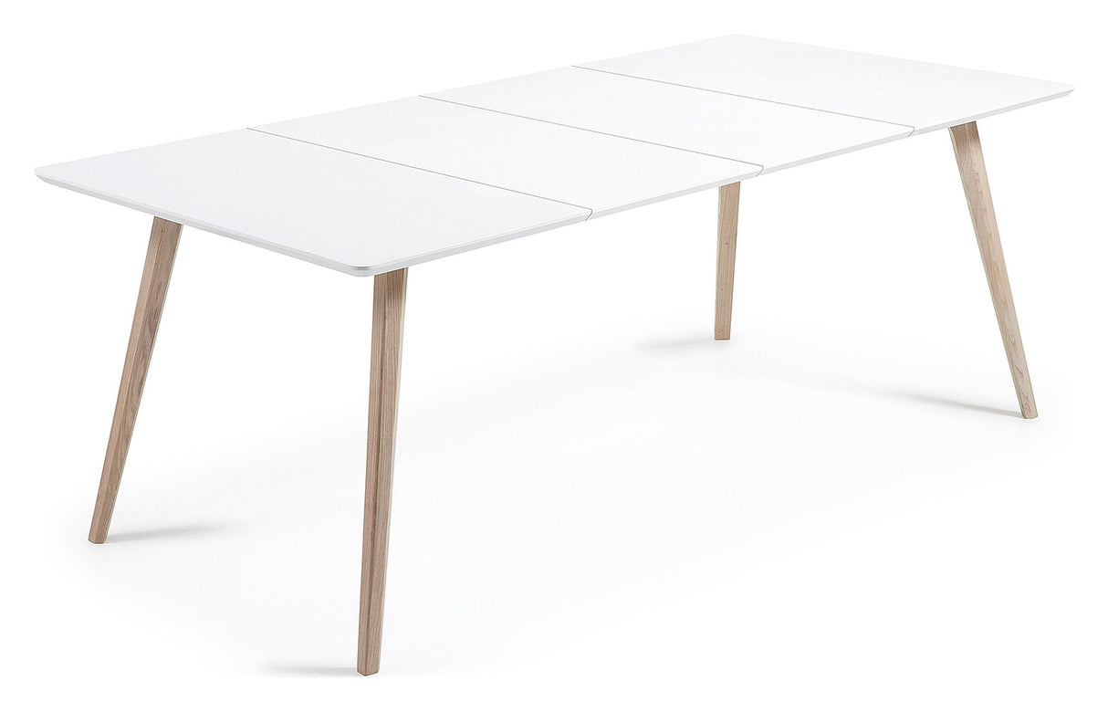 EUNICE Dining table with pull-out, White, 140 - 220x90