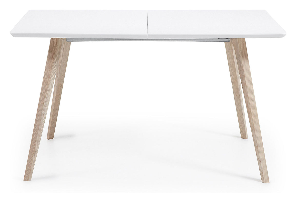 EUNICE Dining table with pull-out, White, 140 - 220x90