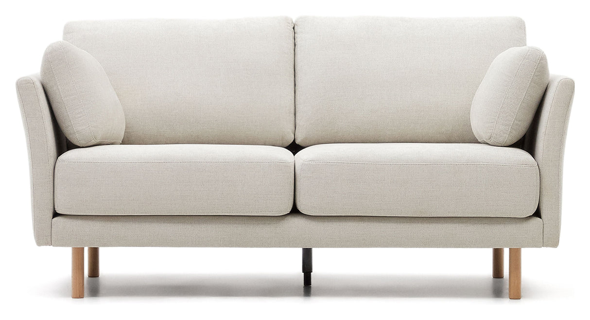 GILMA 2-pers. Sofa with dark legs, Pearl