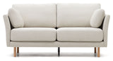 GILMA 2-pers. Sofa with dark legs, Pearl