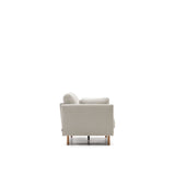 GILMA 2-pers. Sofa with dark legs, Pearl