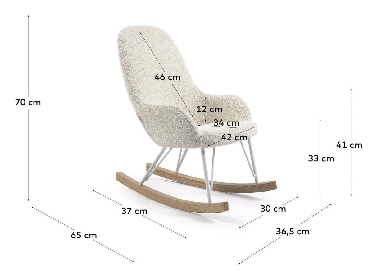 Joey Baby Swing Chair - White Lamb Fur