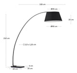 JUHE Floor lamp, Black