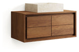 KENTA Bathroom Base, Brown, Teak, 90x45x40