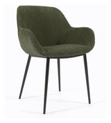 Konna Dining chair, Dark green velvet