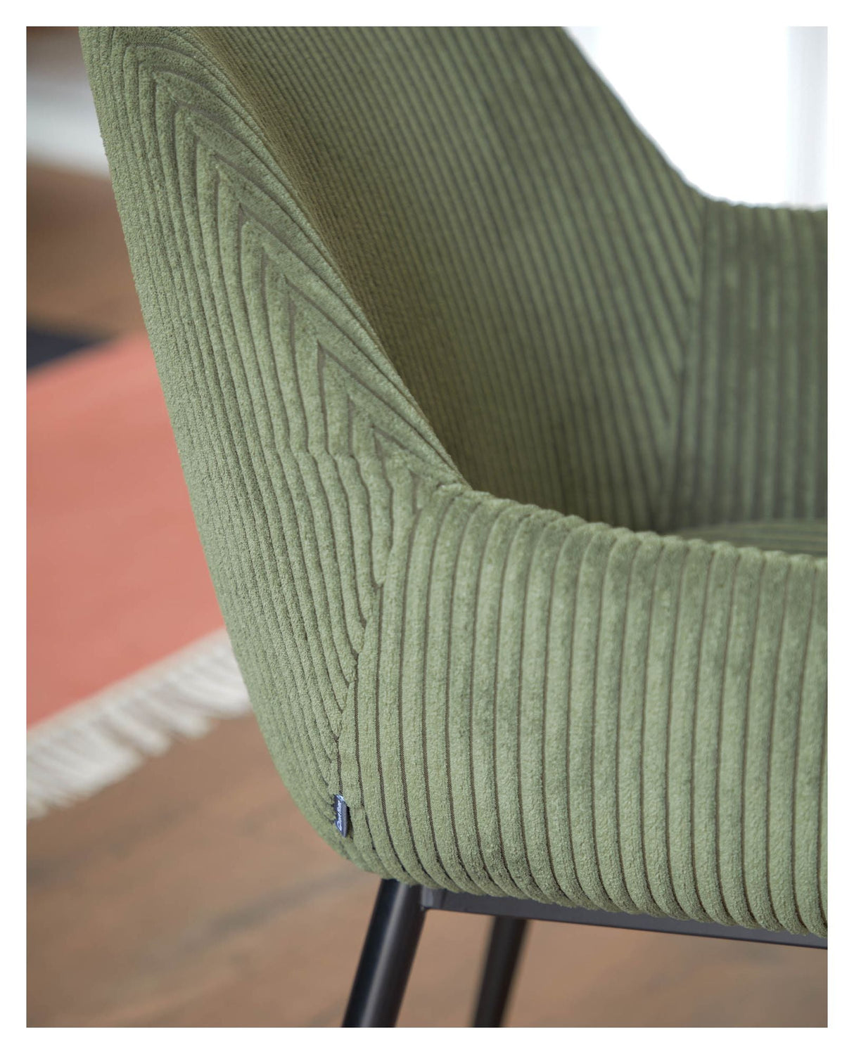 Konna Dining chair, Dark green velvet