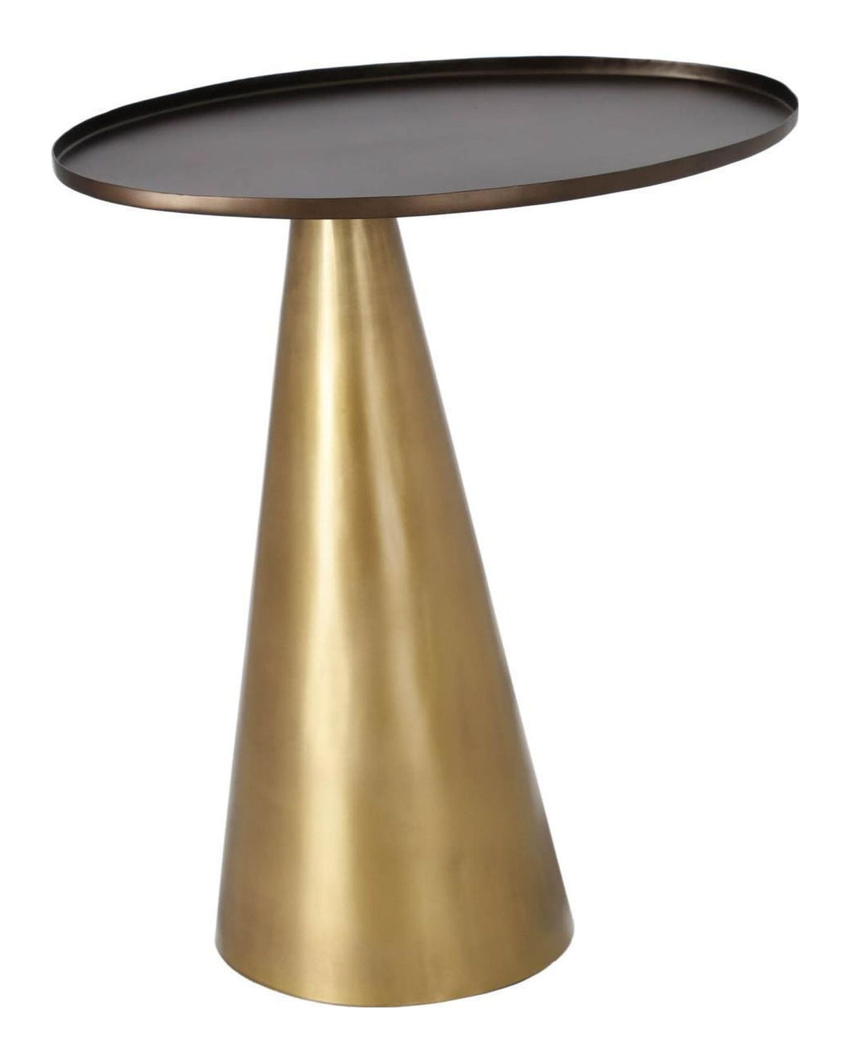 Liliane Side Table, Gold Metal, 46x28