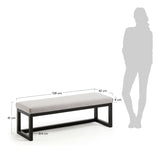 LOYA Bench, Gray, B:128