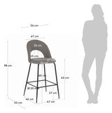 Mahalia Barstool H:63, Light gray