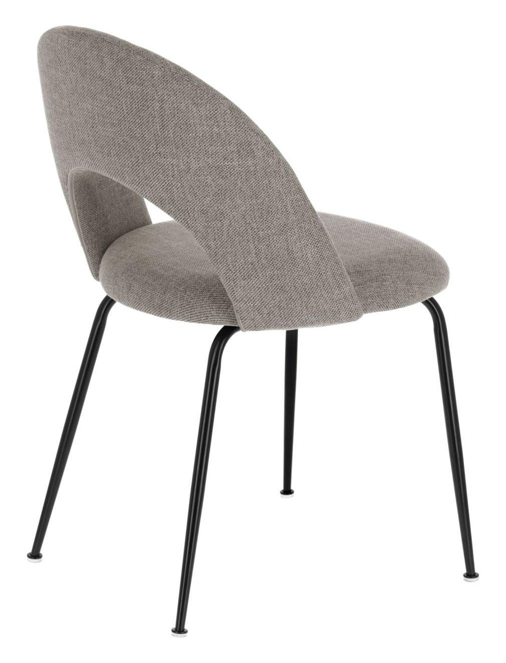 Mahalia dining chair, light gray fabric