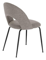 Mahalia dining chair, light gray fabric