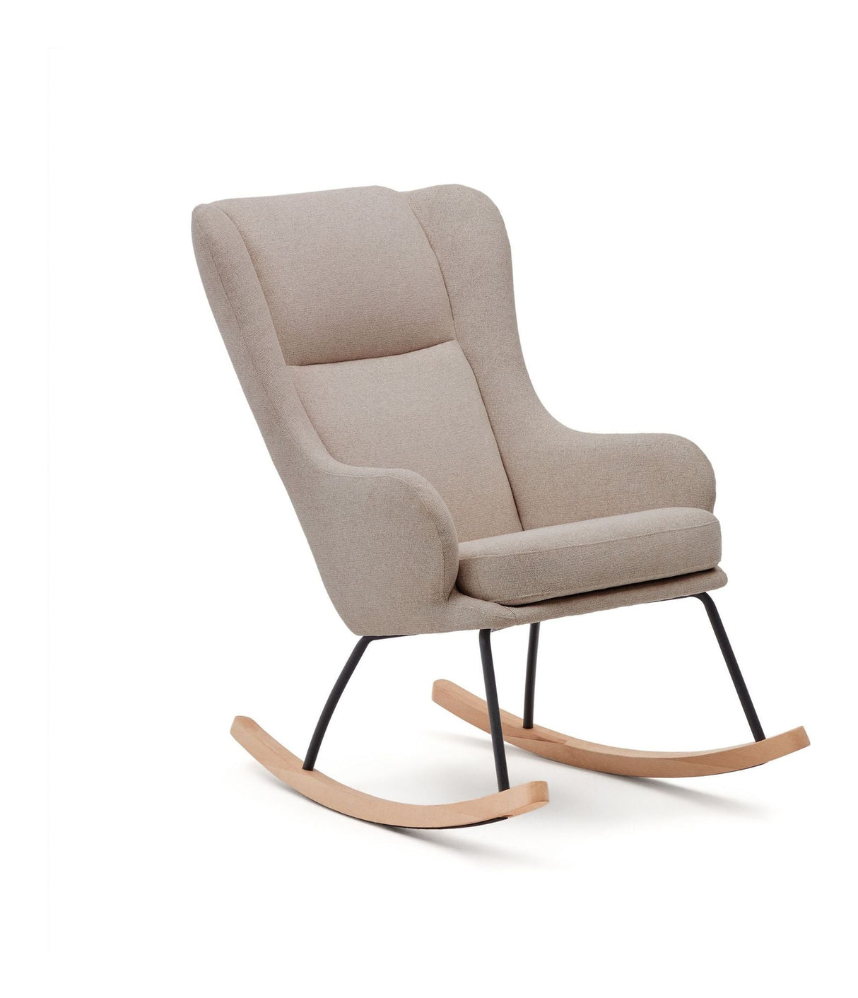 MAUSTIN Swing Chair, Beige Bouclé