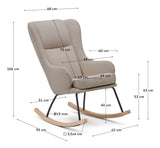 MAUSTIN Swing Chair, Beige Bouclé