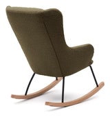 MAUSTIN Swing Chair, Green Bouclé