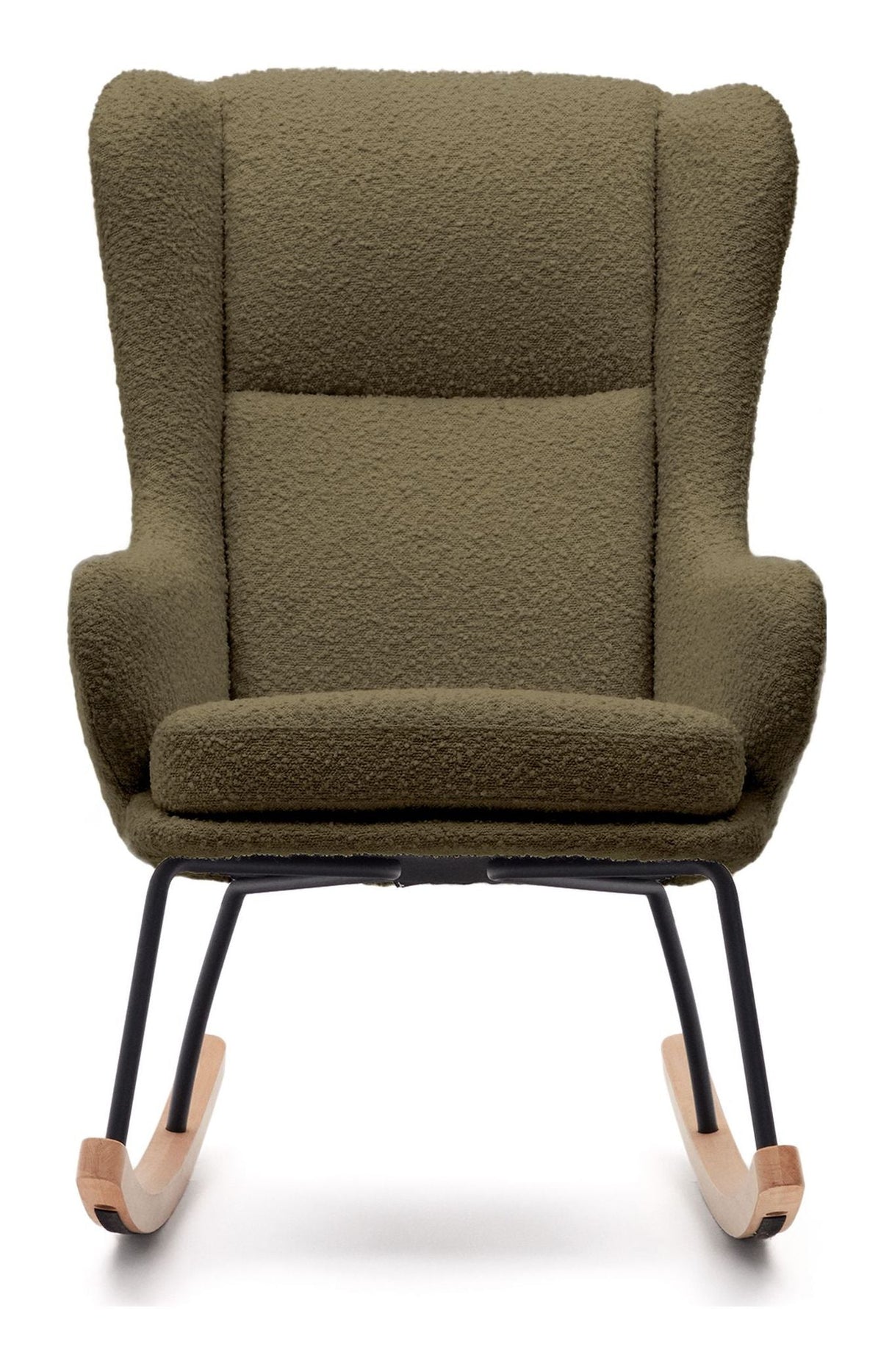 MAUSTIN Swing Chair, Green Bouclé