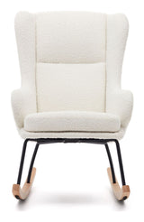 MAUSTIN Swing Chair, White Bouclé