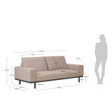 Noa 3-pers. Sofa, Beige/Black