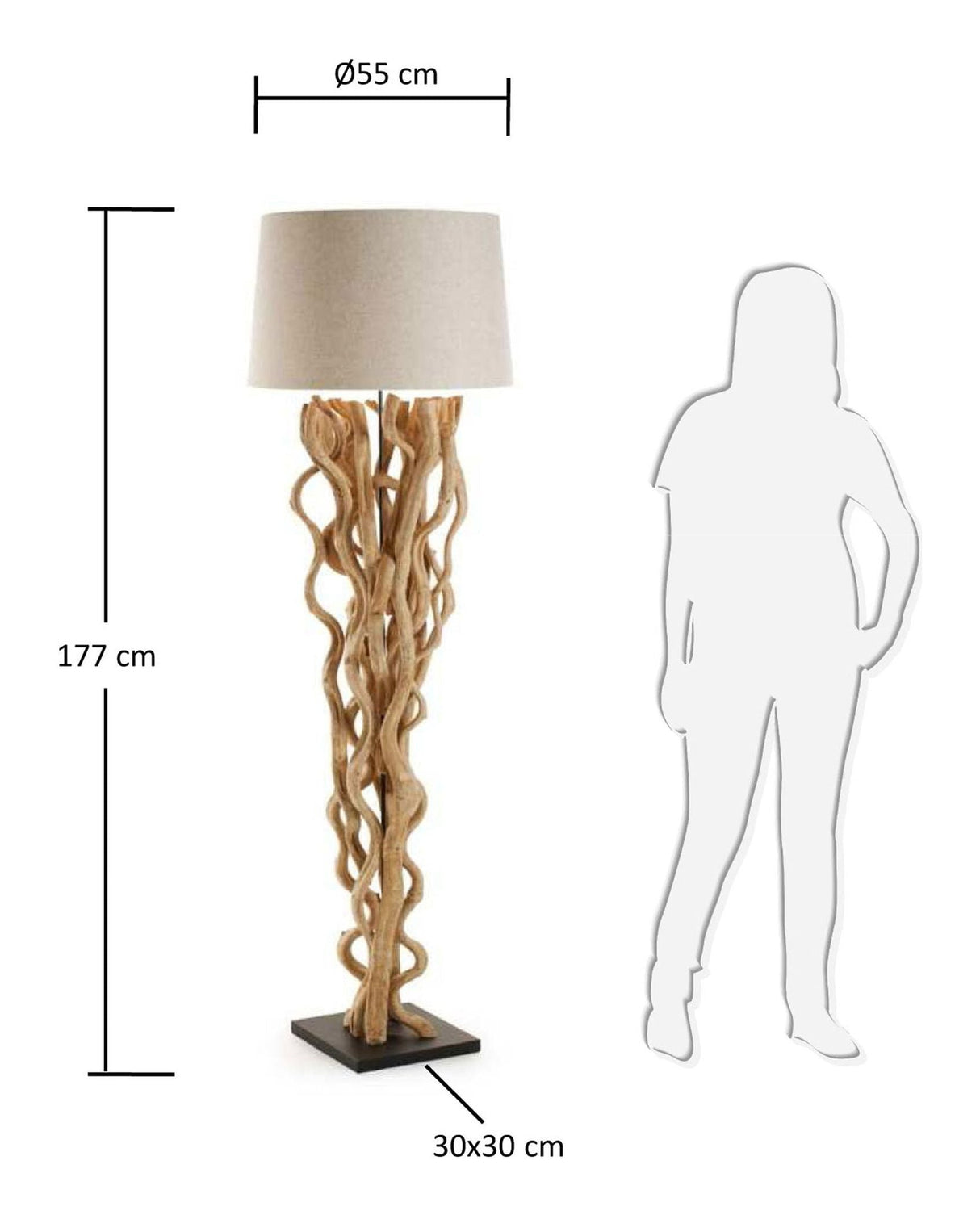 NUBA Floor Lamp, Wine Tree