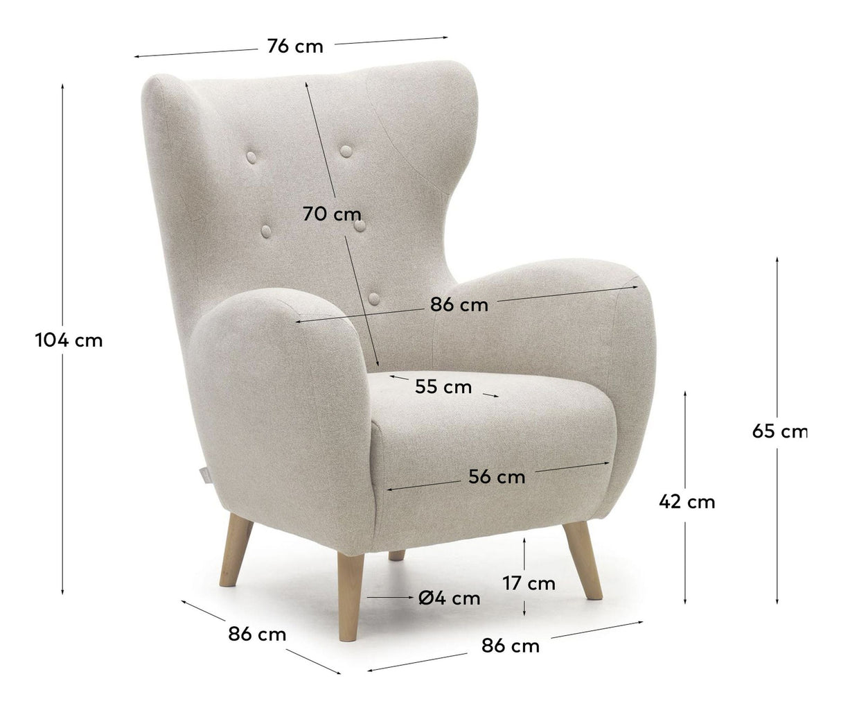 PATIO Armchair, Beige