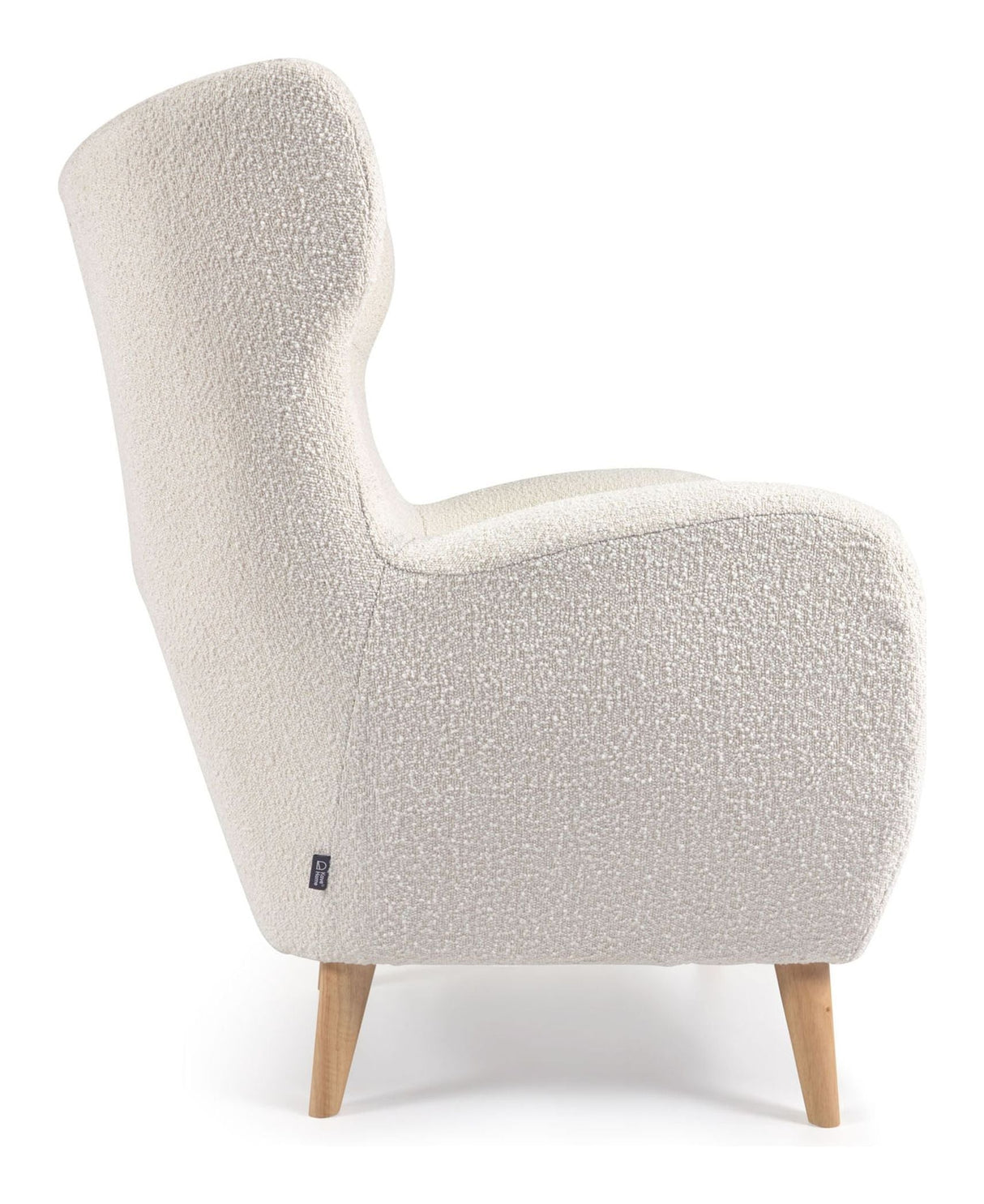 PATIO Armchair, White Bouclé