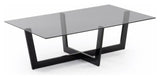 PLAM Coffee table, Tempered glass, 120x70, Black