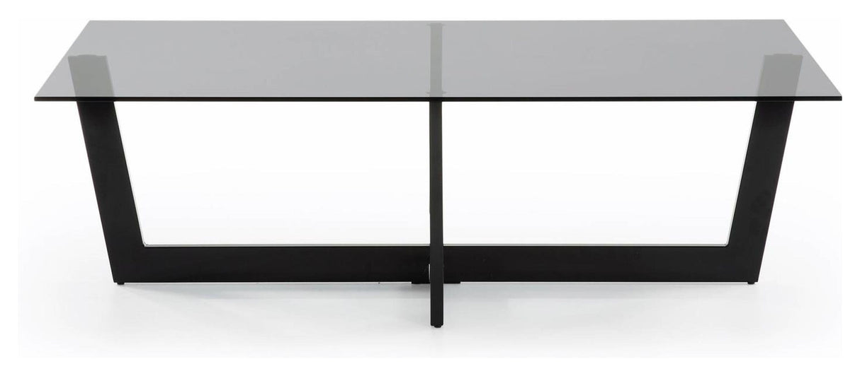 PLAM Coffee table, Tempered glass, 120x70, Black