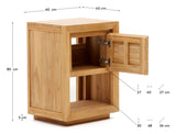 SAULA Base cabinet for bathroom, Nature, 60x45x80