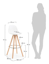 SLAD Barstool, White, H:74