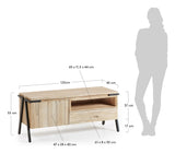 THINH TV Table, Nature/Solid acacia, 125x53