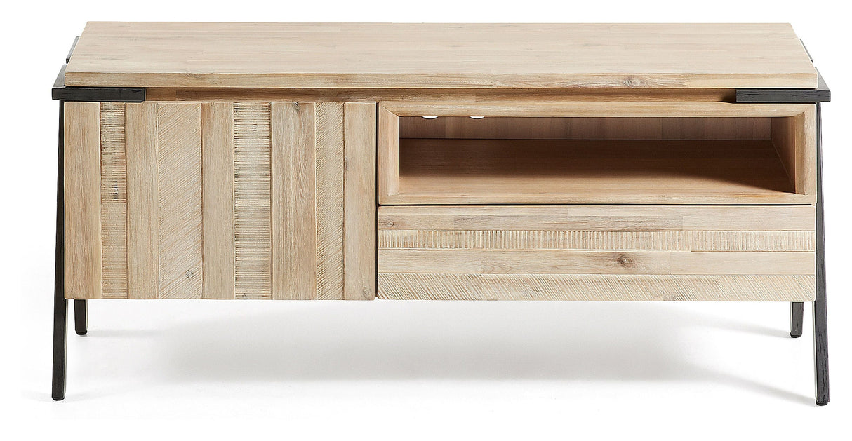 THINH TV Table, Nature/Solid acacia, 125x53