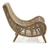 TIKA Armchair, Rattan with mahogany legs