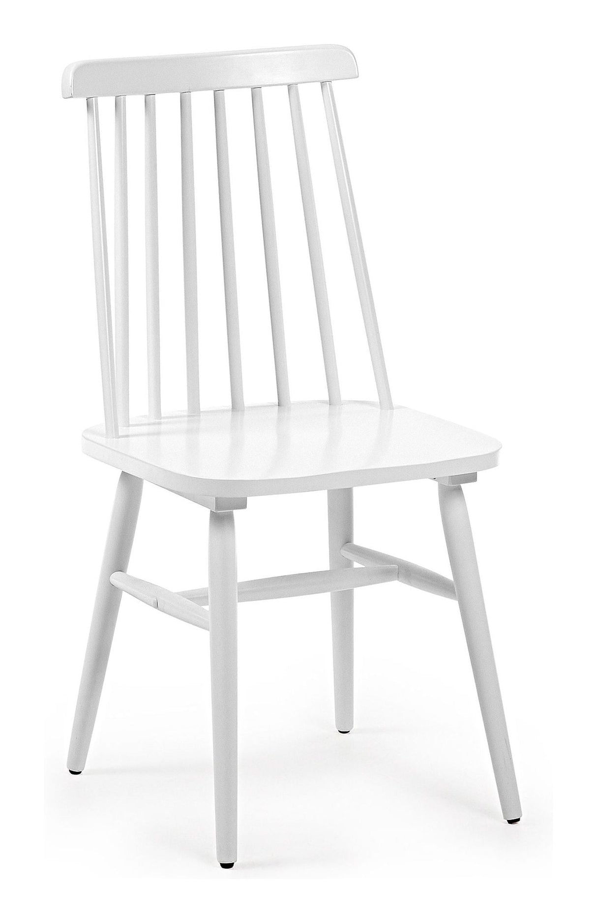 TRESSIA Dining chair with white lacquer, MDF and solid rubber