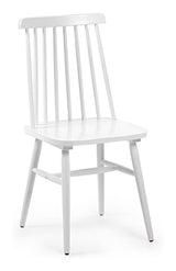 TRESSIA Dining chair with white lacquer, MDF and solid rubber