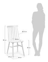 TRESSIA Dining chair with white lacquer, MDF and solid rubber