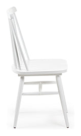 TRESSIA Dining chair with white lacquer, MDF and solid rubber