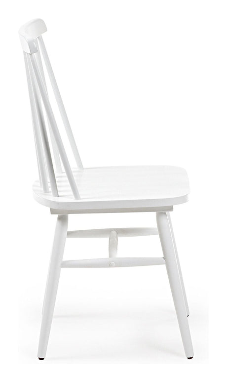 TRESSIA Dining chair with white lacquer, MDF and solid rubber