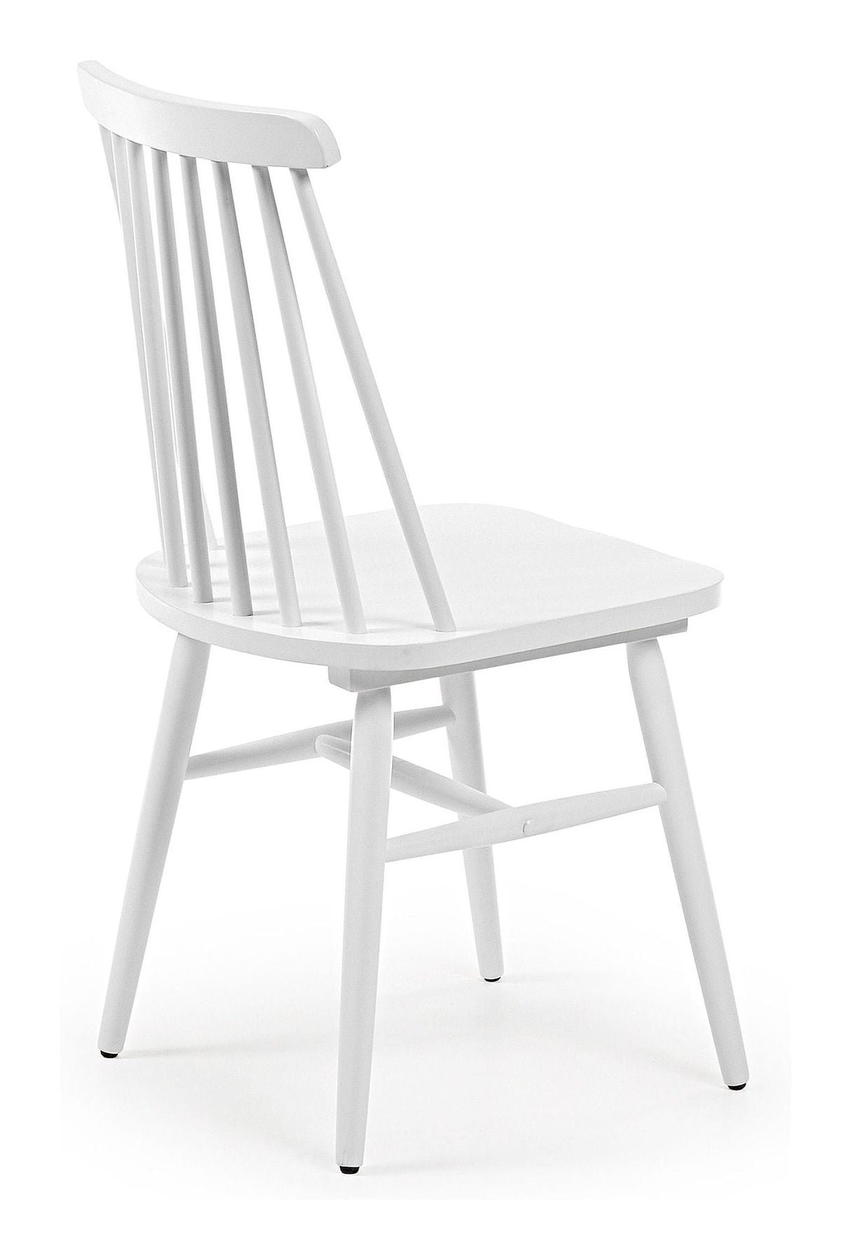 TRESSIA Dining chair with white lacquer, MDF and solid rubber