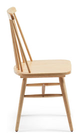 TRESSIA Dining chair with natural lacquer, MDF and solid rubber