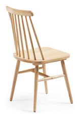 TRESSIA Dining chair with natural lacquer, MDF and solid rubber