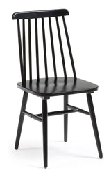 TRESSIA Dining chair with black lacquer, MDF and solid rubber