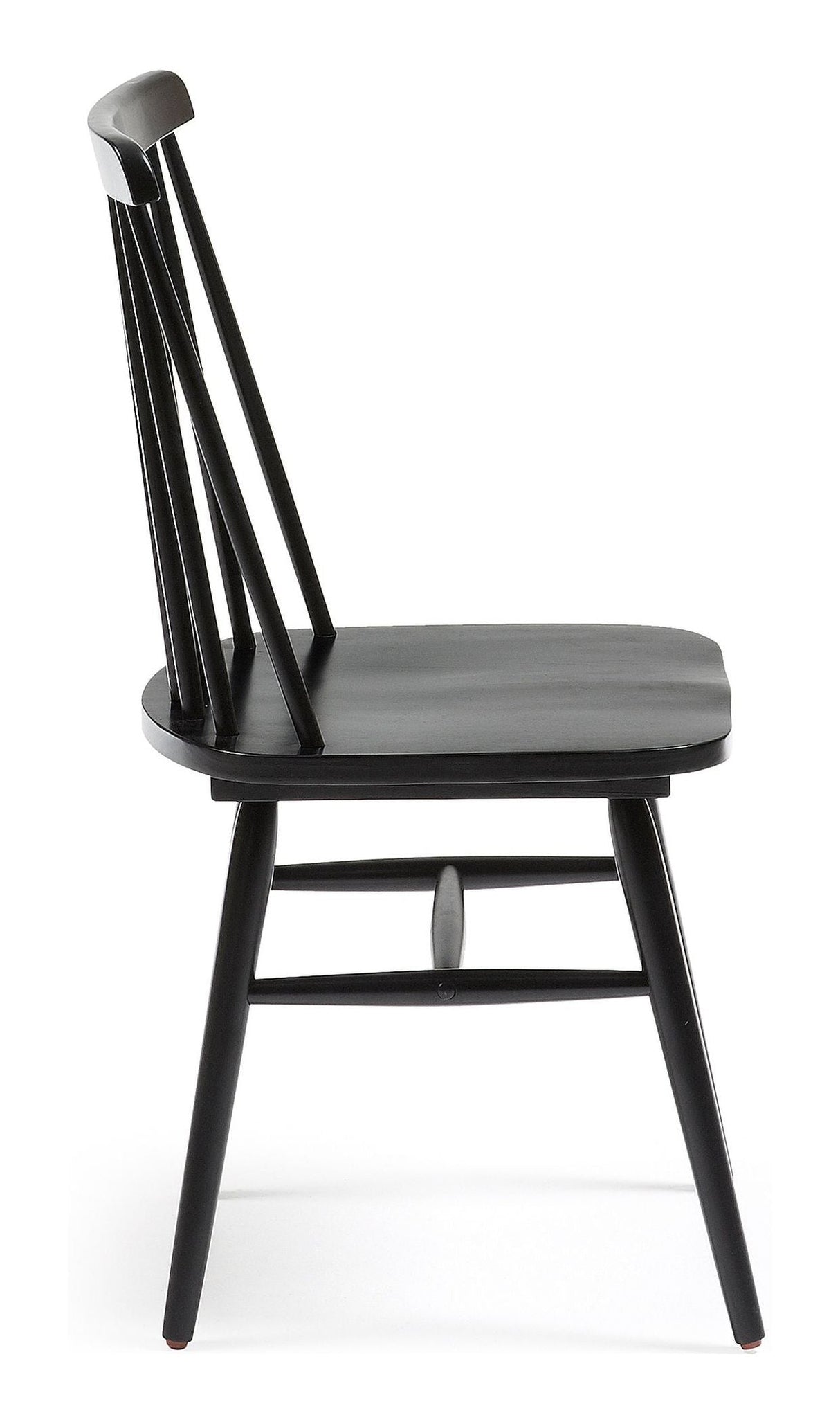 TRESSIA Dining chair with black lacquer, MDF and solid rubber