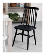 TRESSIA Dining chair with black lacquer, MDF and solid rubber