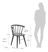 TRISE Dining chair, Black lacquer