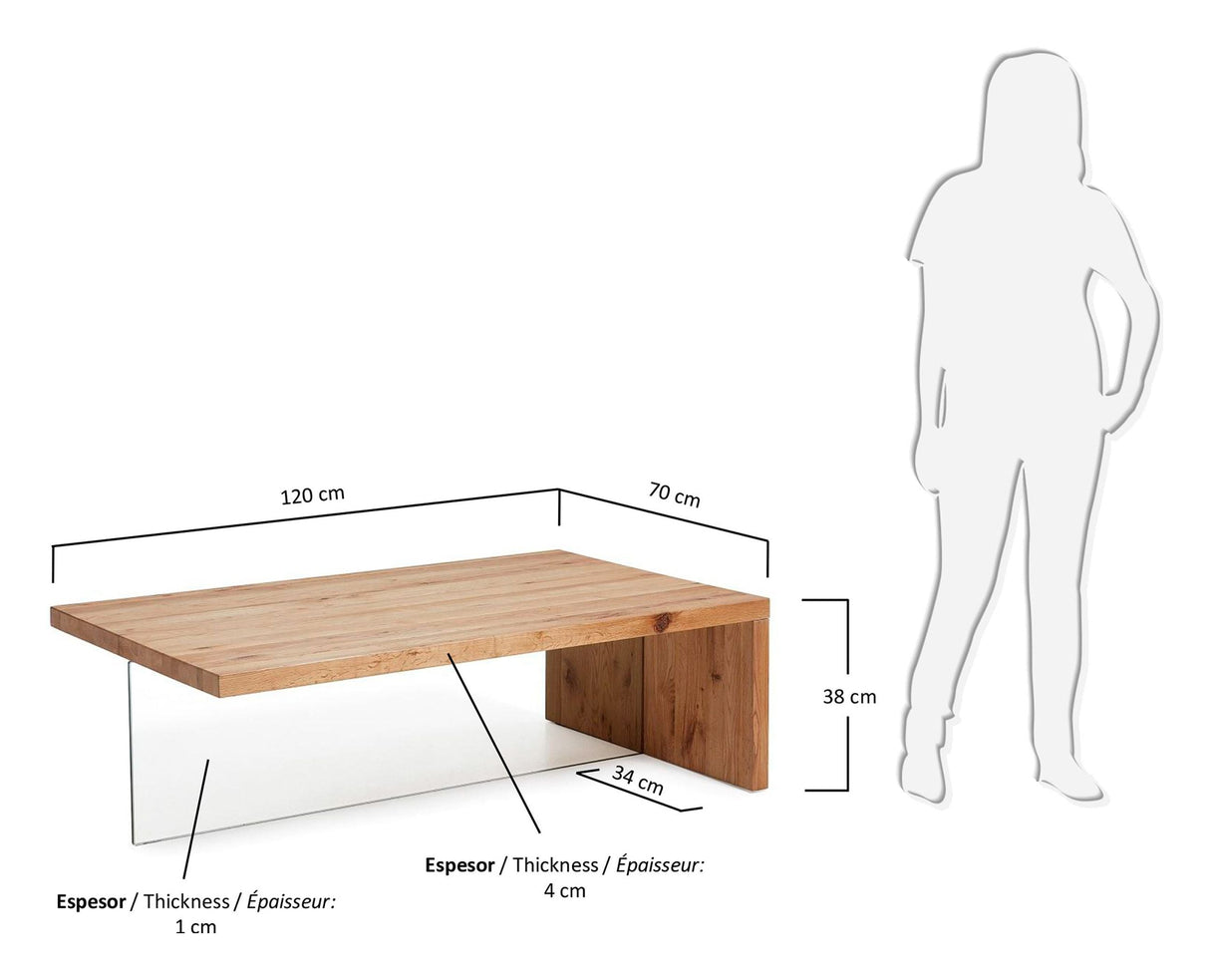 TULSI Coffee Table, Nature, 120x70