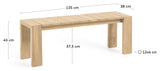 VICTOIRE Garden Bench, Nature, B:135